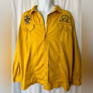 Shirt: parish shirts victorious ones embroidered yellow 3xl used